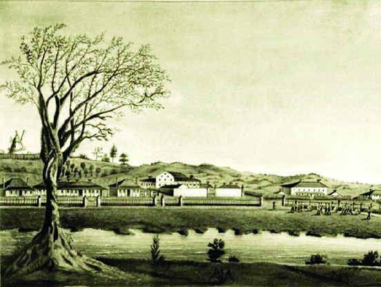 NARROW ESCAPE: Moreton Bay region, drawn here in mid 1830s, was home to “the father of the Press” in the Colony of Queensland, Mr A S Lyon. NARROW ESCAPE: Moreton Bay region, drawn here in mid 1830s, was home to “the father of the Press” in the Colony of Queensland, Mr A S Lyon.